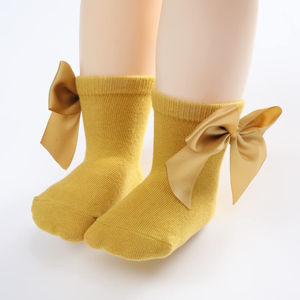 Toptim Baby Girls' Toddler Ankle Socks - Soft Breathable Cotton Casual Socks for Infants (6-Pack) - Perfect for Playtime, Daycare & Everyday Comfort
