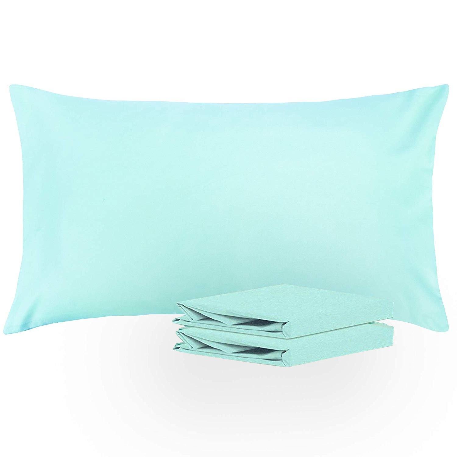 NTBAY Lightweight Microfiber Pillowcases - Ultra Soft & Durable Bedding Set for Side Sleepers | Hypoallergenic & Cooling Pillow Covers for Hotel & Home Use