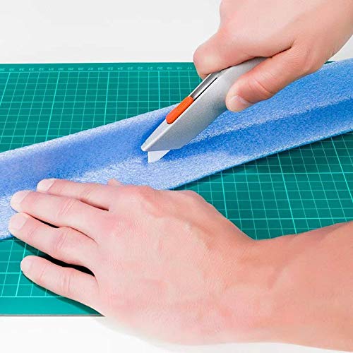 Slice 10490 Metal-Handle Utility Knife with Finger-Friendly Ceramic Blade - 3 Adjustable Cutting Depths, Ergonomic Heavy Metal Handle, Comfort Grip, Extra Blade Storage, Ambidextrous Design, Easy Blade Change (6-Pack) - Perfect for Office, Warehouse, Crafting & DIY Projects