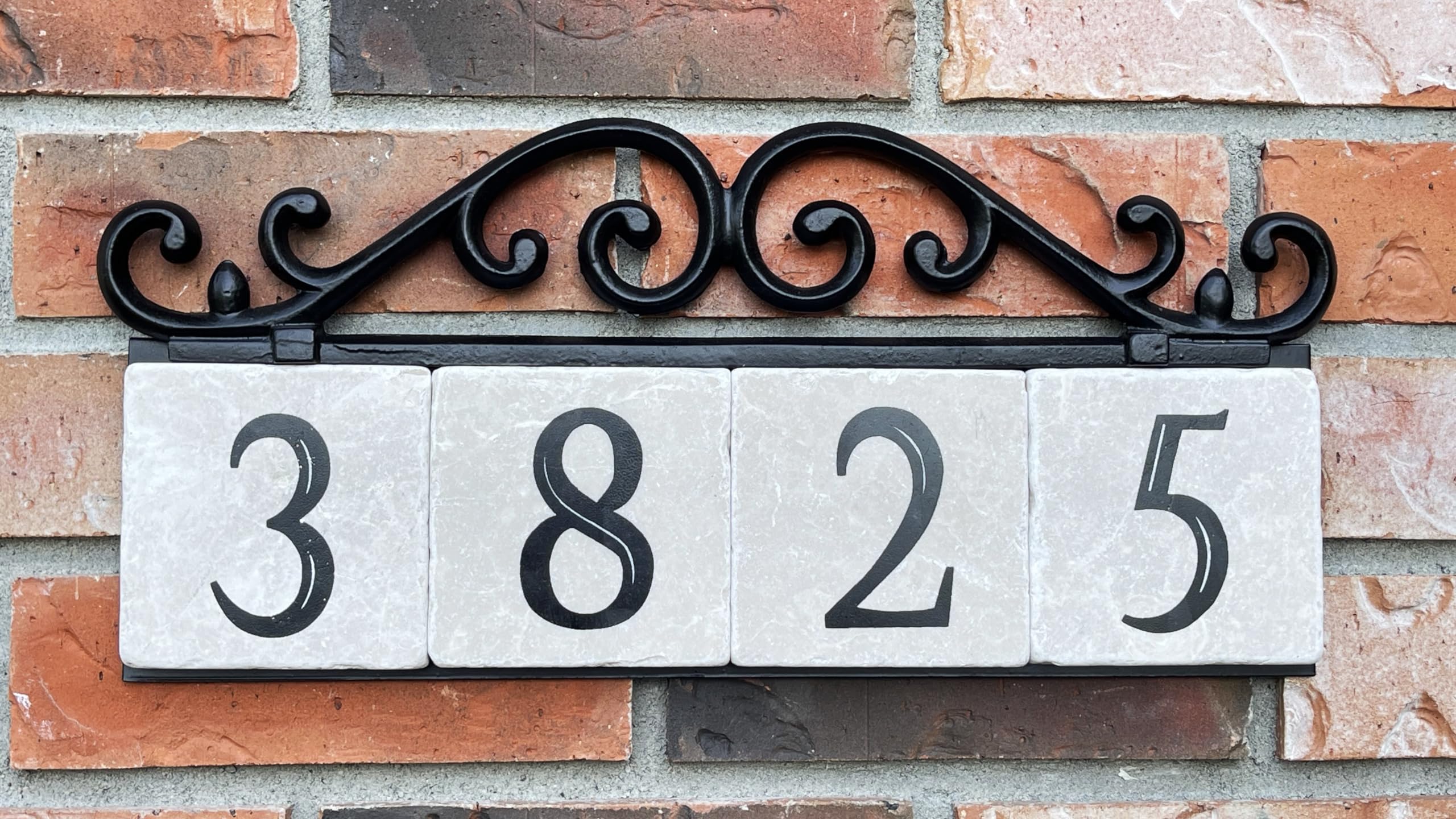 NACH Old World 4-Number Cast Iron Address Plaque - 18