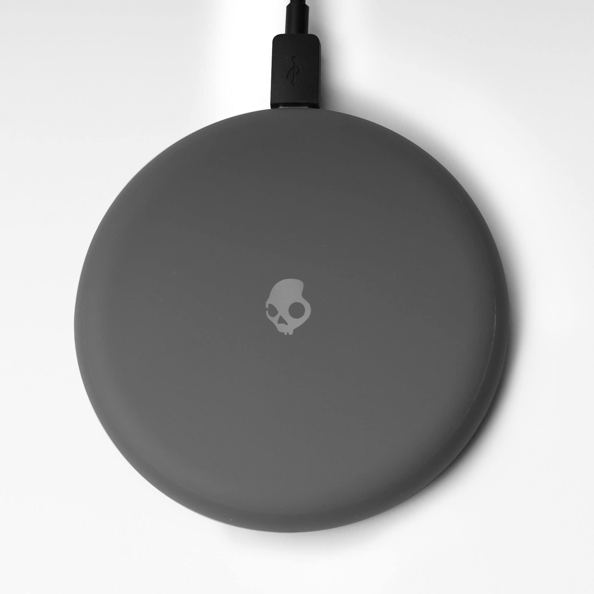 Skullcandy Fuelbase 2 Wireless Charger 15W Fast Charging Pad - Compatible with iPhone 15/14/13 Pro Max, Samsung Galaxy S23/S22, AirPods Pro 2 - Grey & Yellow - Perfect for Bedside, Office & Car Charging
