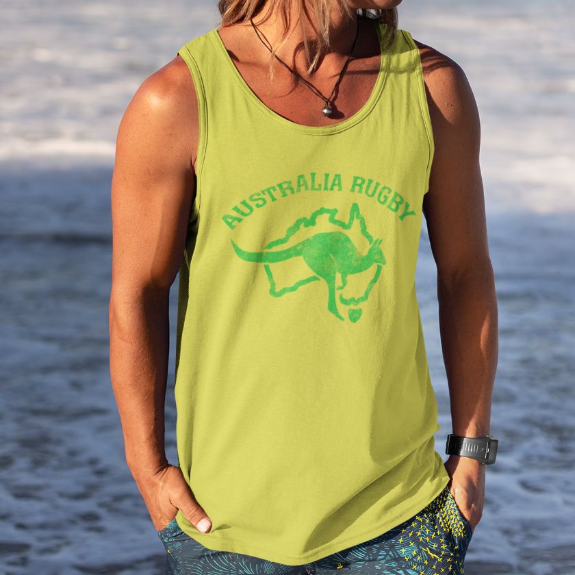 Australia Rugby Tank Top for Men - Breathable & Comfortable Sports Shirt - Perfect for Rugby Games, Training & Casual Wear