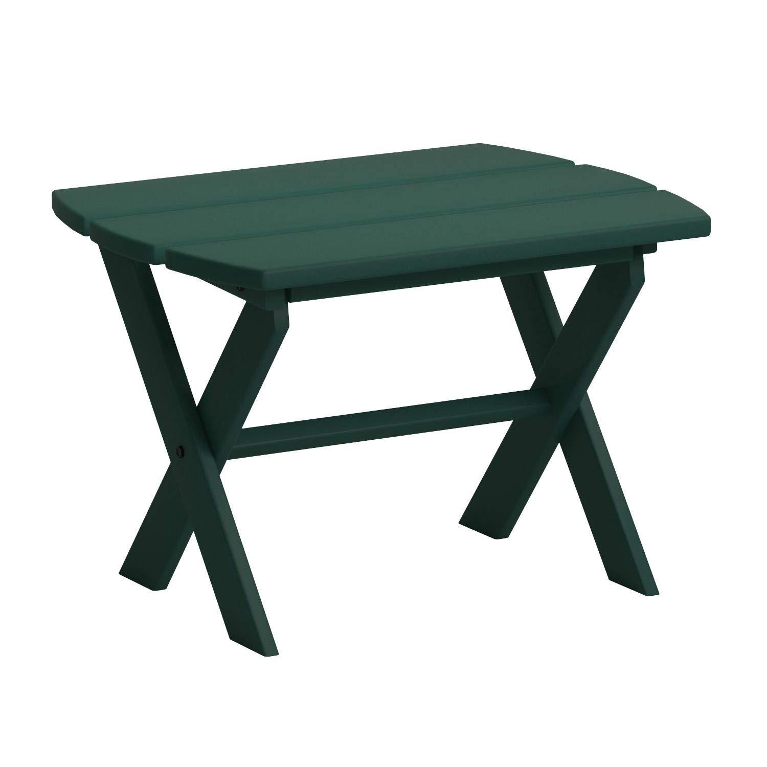 A & L Furniture Poly Folding End Table - Lightweight Portable Side Table for Patio, Camping, RV - Turf Green Outdoor Accent Table