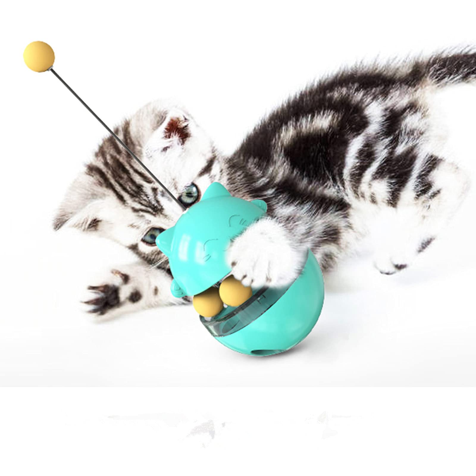 MODODOU Adjustable Cat Treat Dispenser Ball - Interactive Pet Food Toy for Cats, Slow Feeder & Exercise Enrichment Tool, Perfect for Indoor Play & Stress Relief