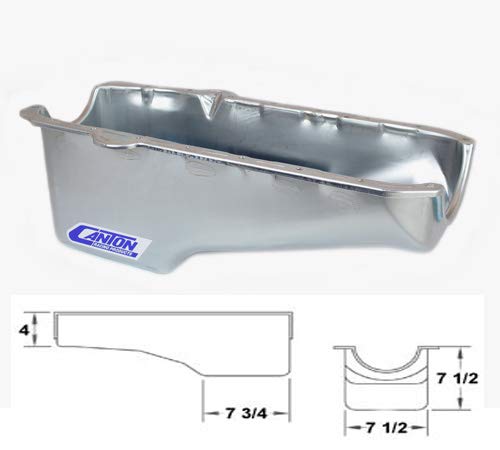 Canton Racing Products 11-200 Small Block Chevy Oil Pan - Stock Appearing Circle Track Performance Oil Pan for Racing & High-Performance Engines | Ideal for Track Days, Drag Racing & Engine Builds