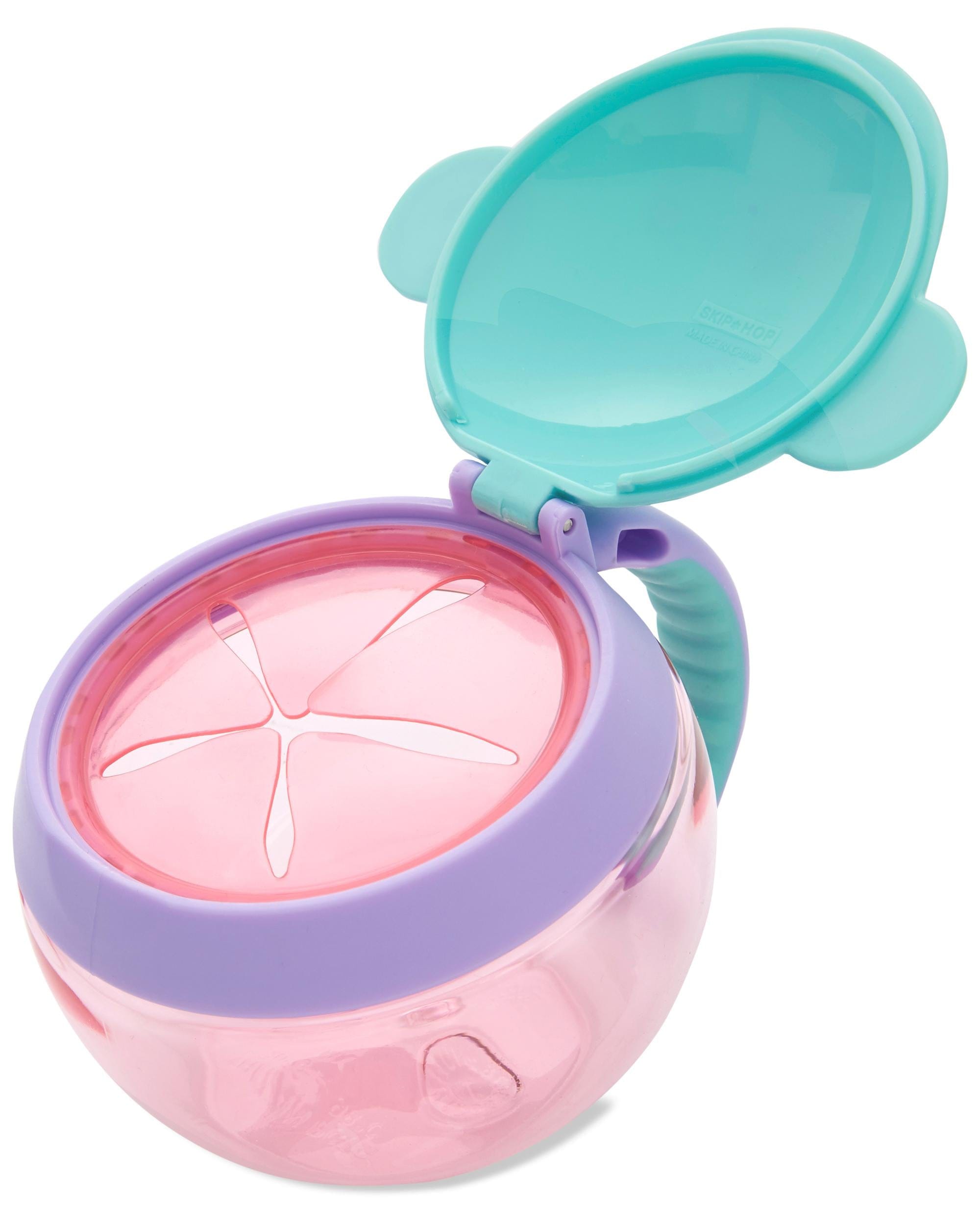 Skip Hop Zoo Snap Cup - Insulated Toddler Sippy Cup with Leak-Proof Lid & Easy-Grip Handles - Perfect for Daycare, Travel & On-the-Go Hydration