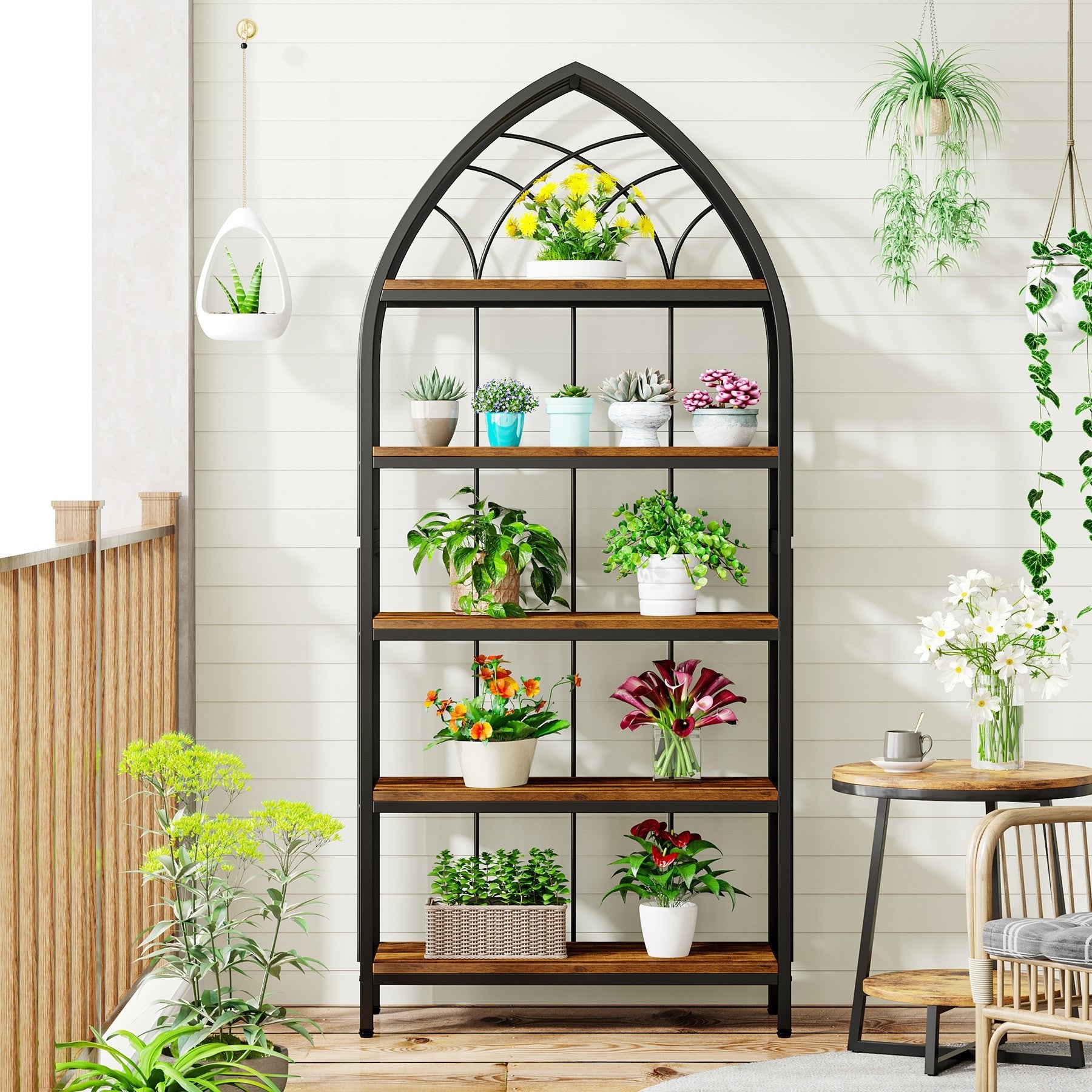 5 Tier Plant Stand for Indoor Outdoor - 74.8