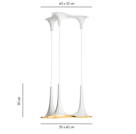 Trumpet Hanging Lights for Home Decor - Modern Ceiling Pendant Lighting Fixtures for Living Room, Bedroom, Dining Room & Office - Elegant Ambient Lighting to Elevate Your Space