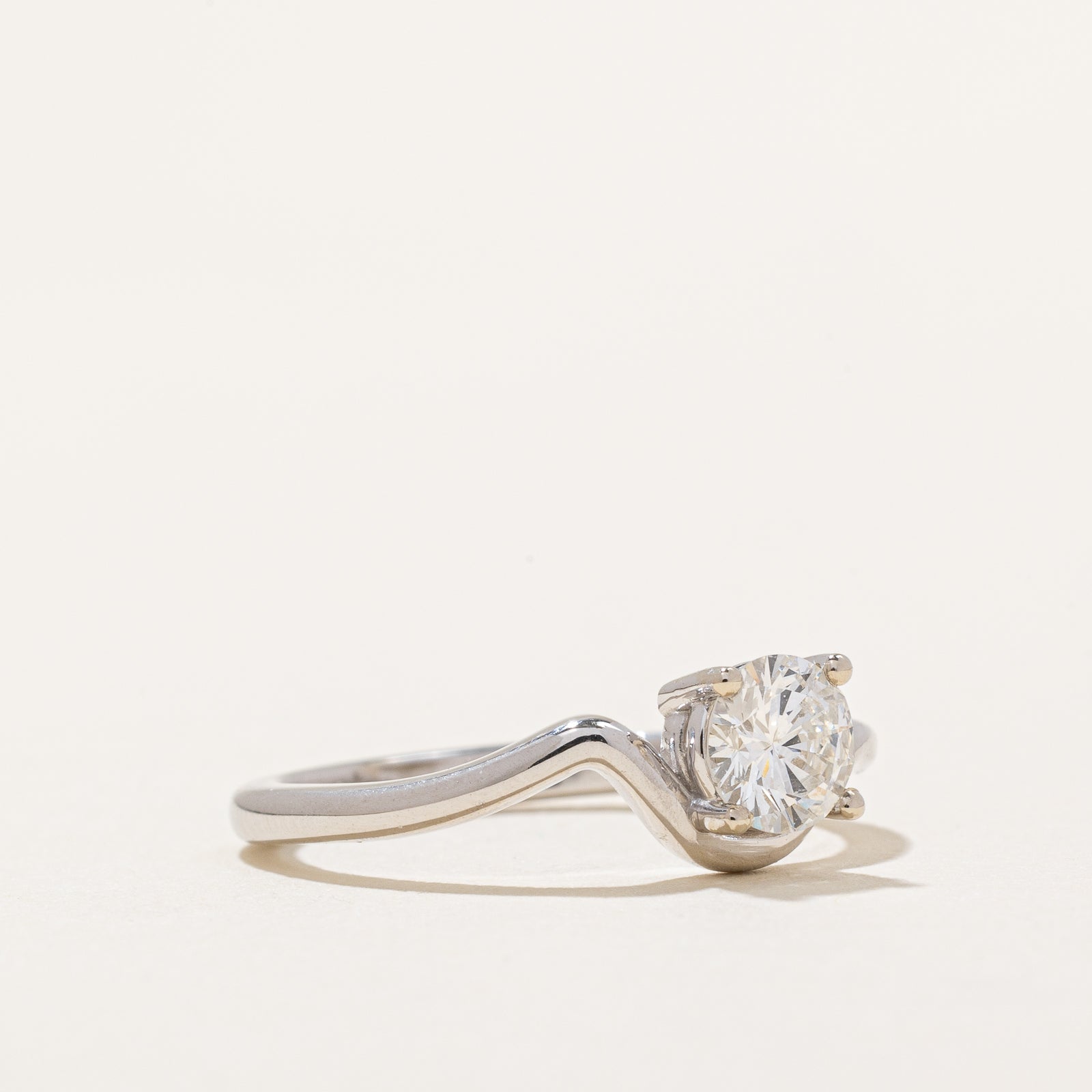 GIA Certified 0.55ct Freeform Diamond Engagement Ring - Size 6.75 | Unique Handcrafted Wedding Band for Women | Perfect for Proposals, Anniversaries & Special Occasions