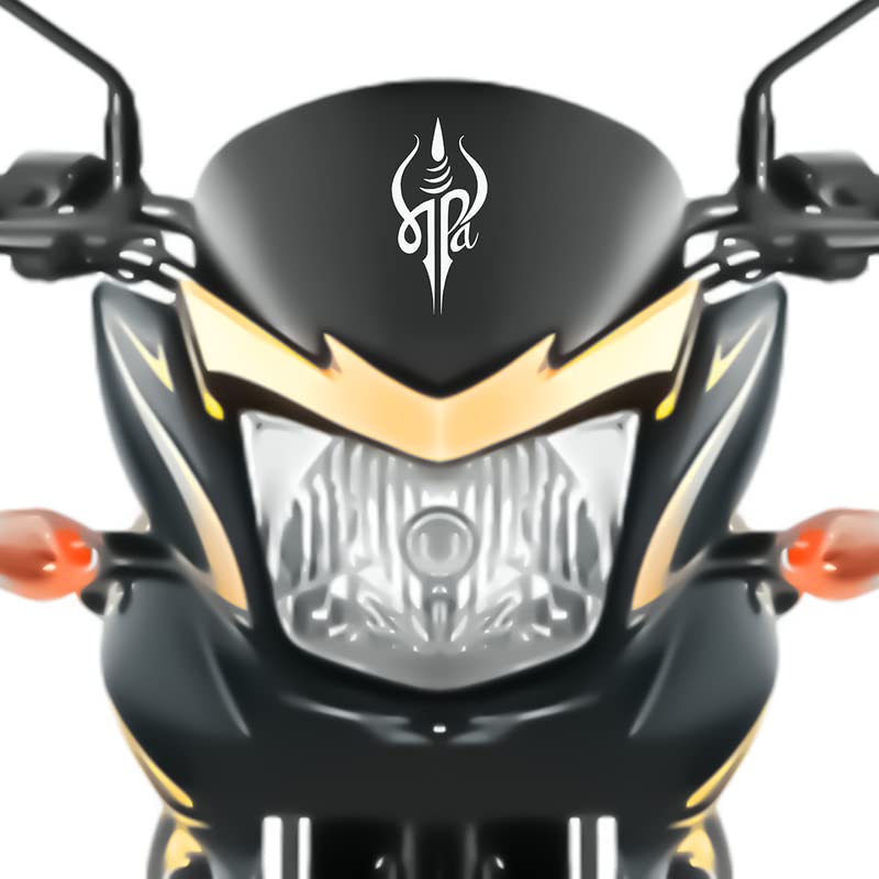Premium Maa Pa Bike Sticker for Racing Bikes, Sports Bikes, Scooters & Motorcycles - White Vinyl Decal (6x6 Inches) - Perfect for Personalizing Your Ride & Showing Cultural Pride