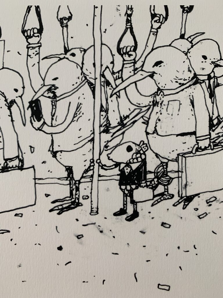 COMMUTE DESSIN DU JOUR - Hand Signed Art Print - Perfect for Home Decor, Office Wall Art & Gift Giving
