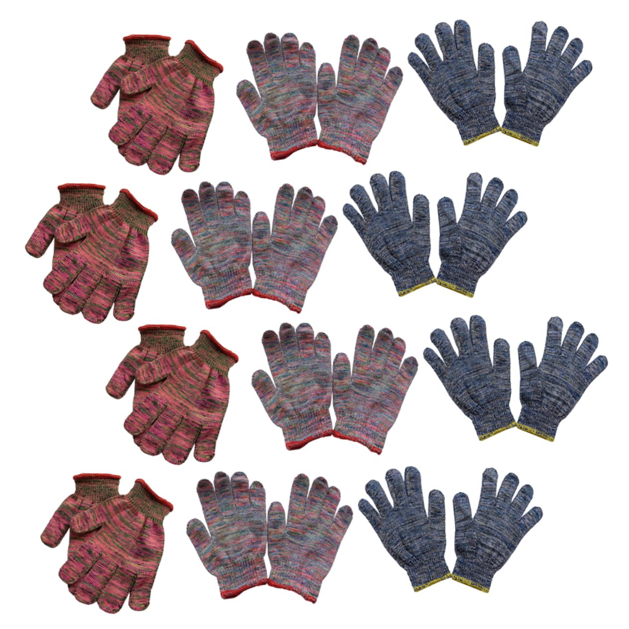 36 Pairs Floral Print Nylon Gloves for Outdoor Sports, Gardening, Weeding & Heavy Duty Work - Durable & Comfortable for Landscaping, Farming & Yard Work