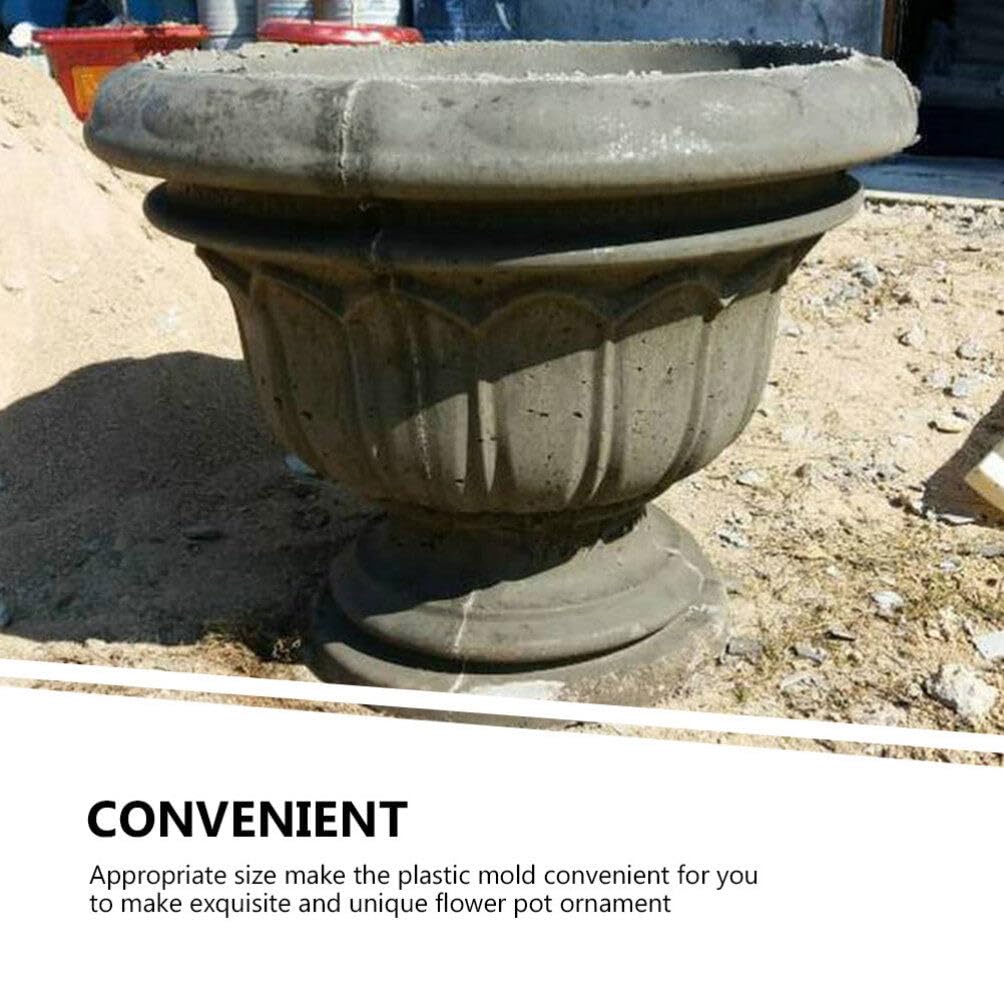 Concrete Flower Pot Mold - Large Plastic Planter Mold for DIY Succulent Vases, Clay & Epoxy Urn Planters | Perfect for Home Garden Decor & Handmade Gifts