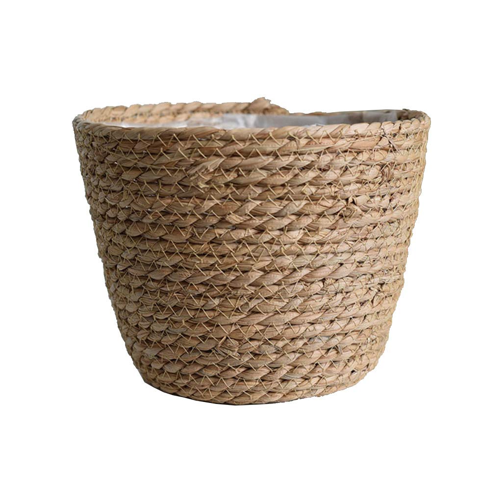 QUQUTWO Nordic Handmade Straw Storage Basket - Natural Woven Plant Pot for Indoor/Outdoor Decor, Home Organization & Flower Arrangements | Perfect for Living Room, Patio, Garden & Farmhouse Style
