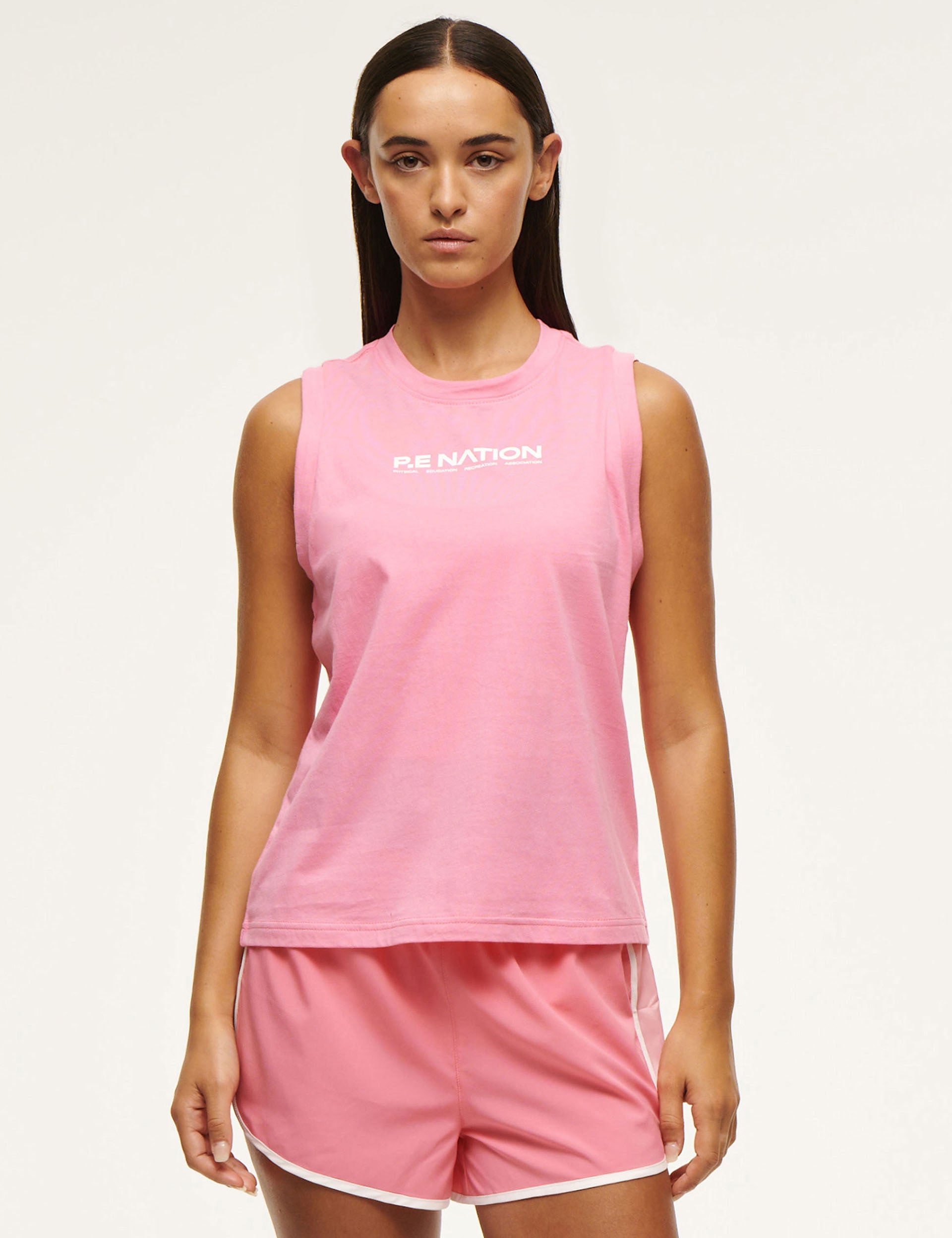 Shuffle Tank Top - Pink Lemonade Color | Women's Casual Summer T-Shirt for Beach, Yoga & Everyday Wear