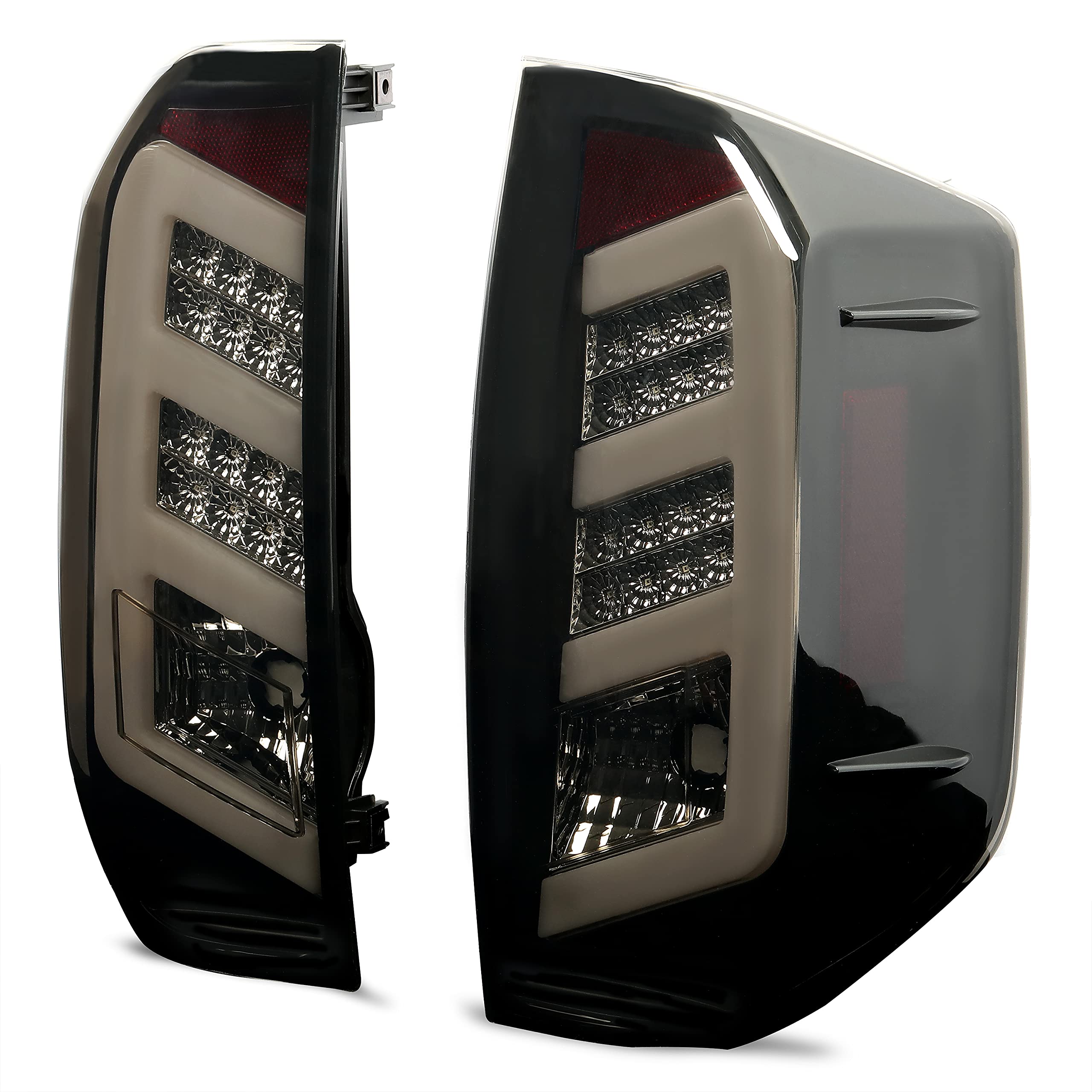 HECASA LED Tail Lights for 2014-2021 Toyota Tundra - Black Smoke Brake Rear Lamps Pair Replacement (Fits TO2800193, TO2801193) | Enhanced Visibility & Style for Night Driving & Off-Road Adventures
