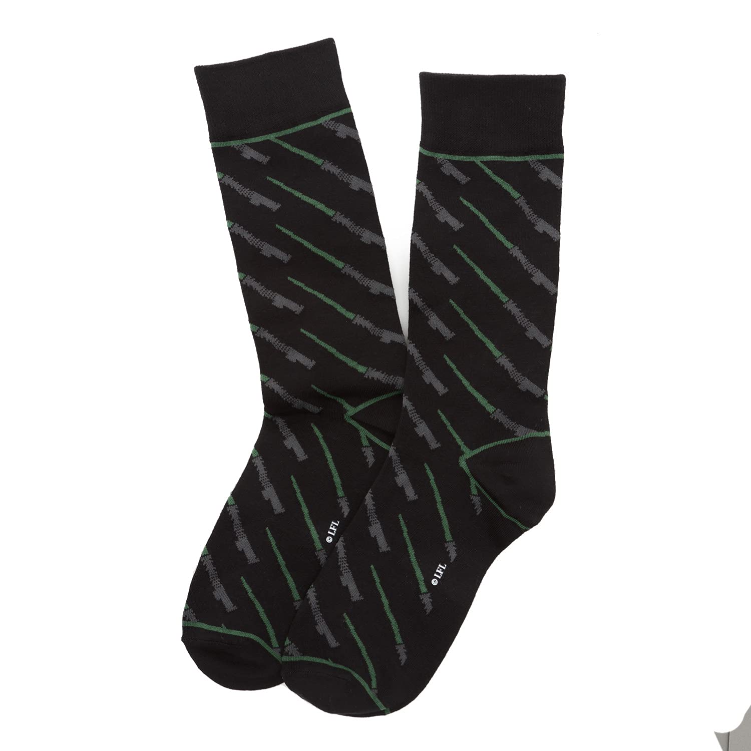 **Star Wars Lightsaber Socks for Men & Women - Officially Licensed by Lucasfilm LTD - One Size Fits Most (Up to Men's Size 12) - Perfect for Cosplay, Gifts & Everyday Wear**
