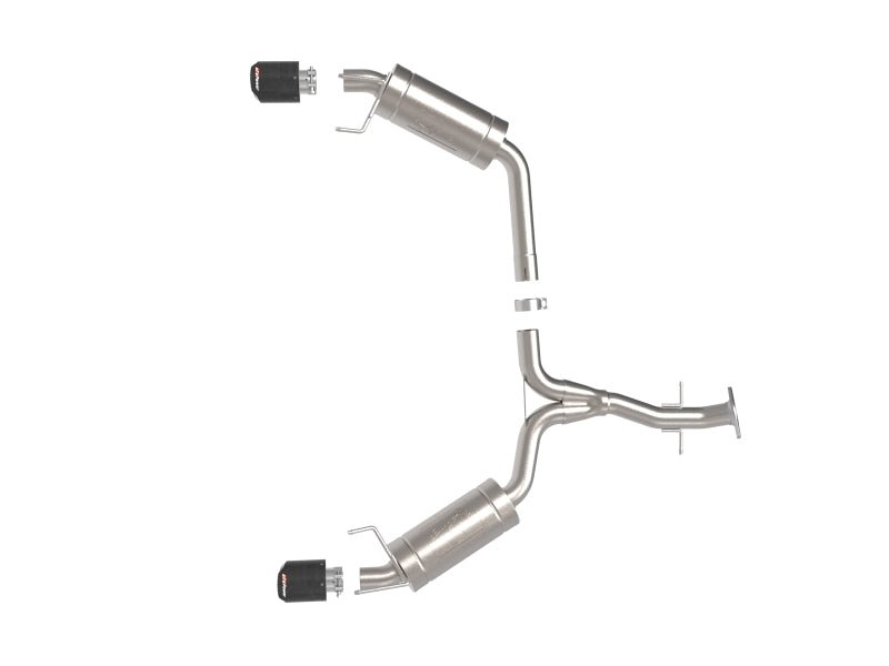 aFe POWER Takeda Axle Back Exhaust System for 2006-2013 Lexus IS250/IS350 - High Performance Stainless Steel Muffler with Carbon Fiber Tip - Perfect for Street Racing & Car Enthusiasts