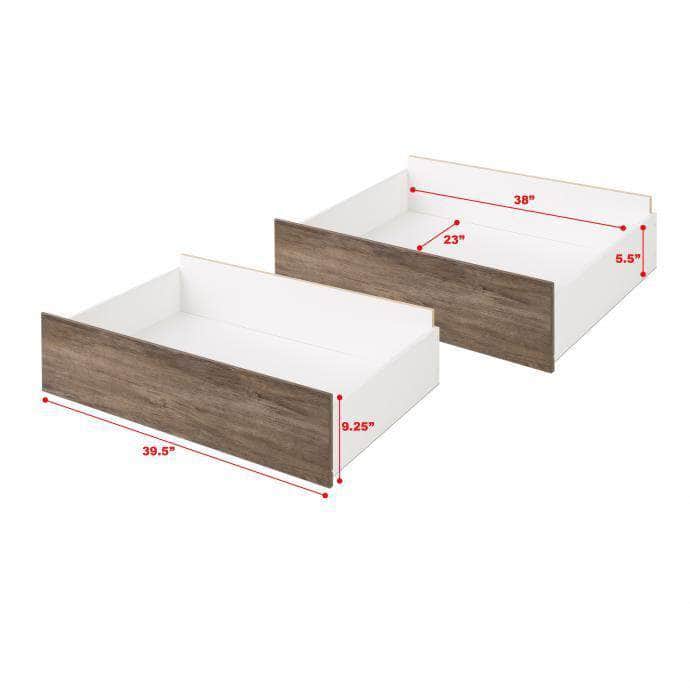 2-Pack Rolling Storage Drawers with Wheels - 4 Color Options for Bedroom, Office, or Closet Organization