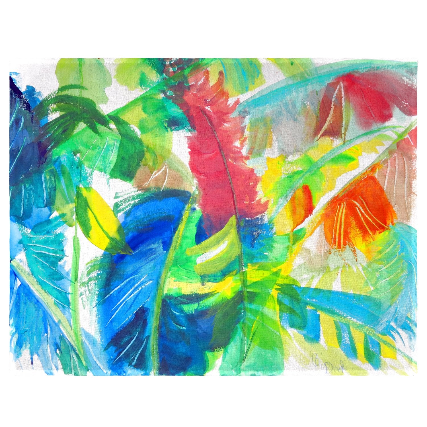 Abstract Palms Placemat Set of 4 - Waterproof & Heat-Resistant Dining Table Mats for Kitchen, Dining Room, Outdoor Picnics & Party Decor