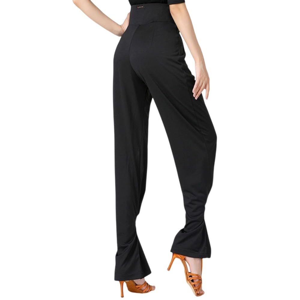 New Stretchy Latin Dance Pants for Women - Thin, Adjustable Tie-Leg Ballroom Trousers | Perfect for Salsa, Bachata & Social Dancing