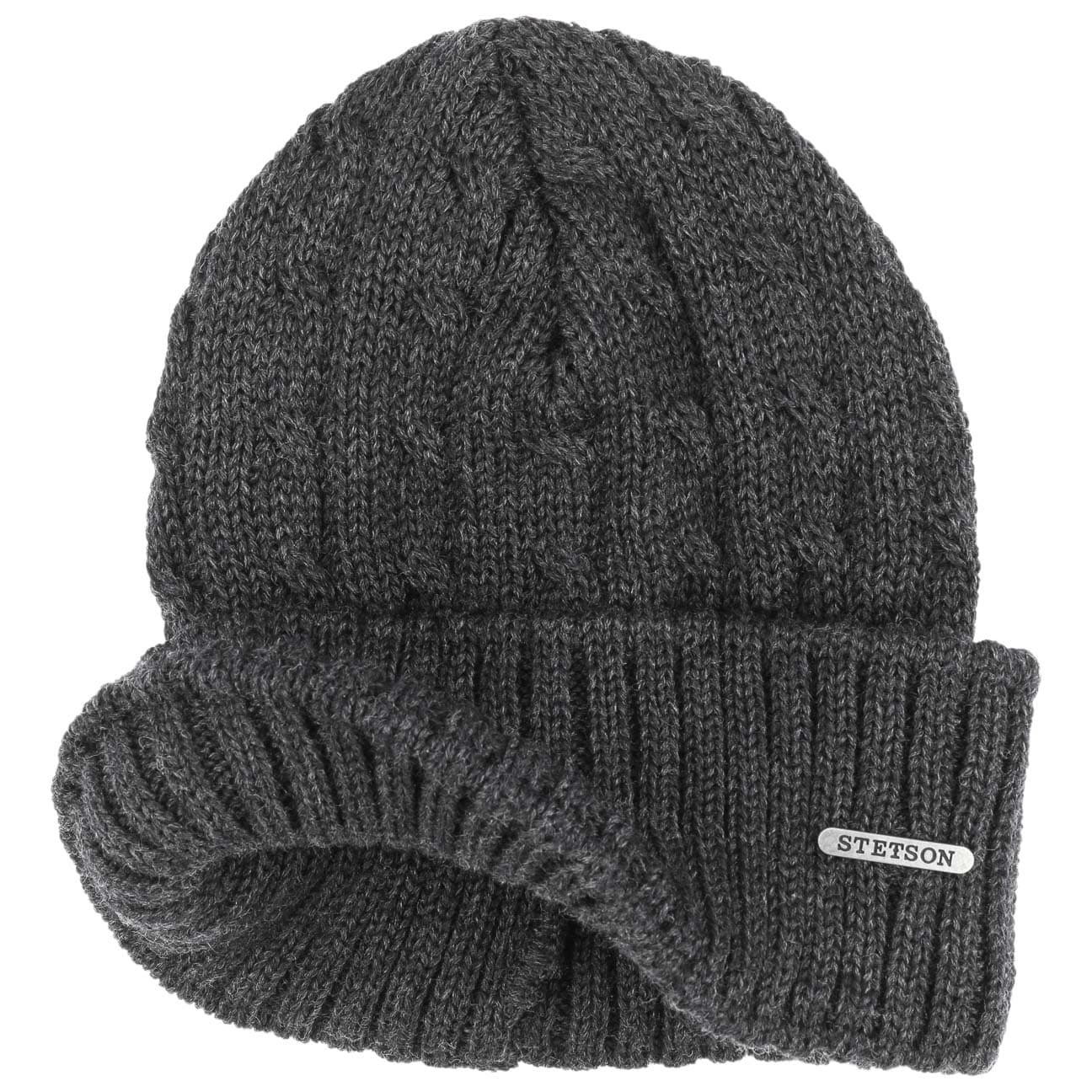 Stetson Georgia Wool Knit Hat with Cuff - Warm Winter Beanie for Men & Women - Perfect for Skiing, Hiking, and Outdoor Activities