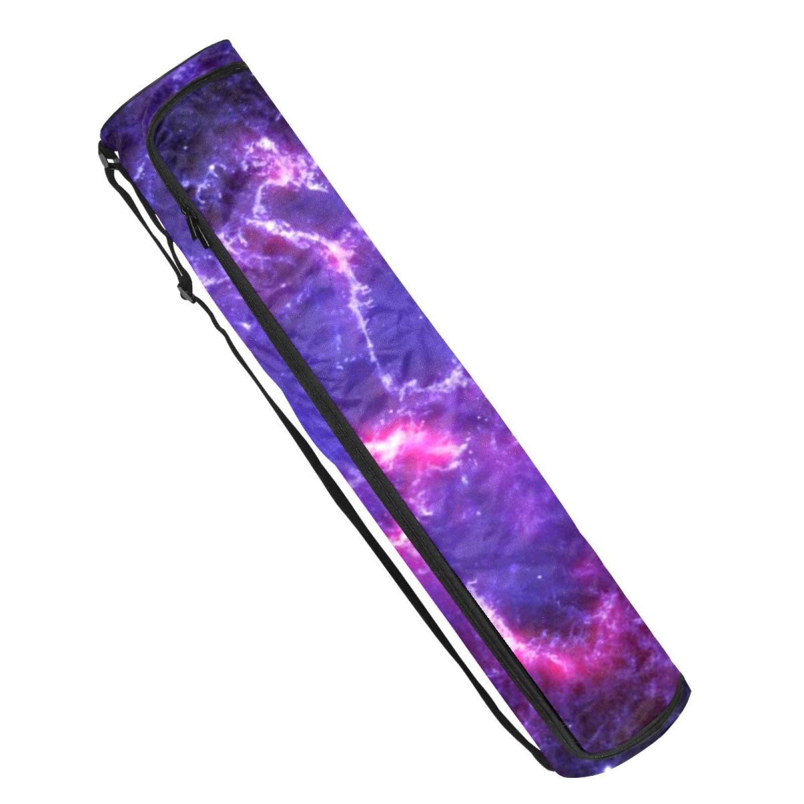 Premium Purple Galaxy Yoga Mat Bag with Full-Zip & Adjustable Strap - Lightweight Exercise Mat Carrier for Women & Men - Perfect for Gym, Yoga Studio & Outdoor Workouts