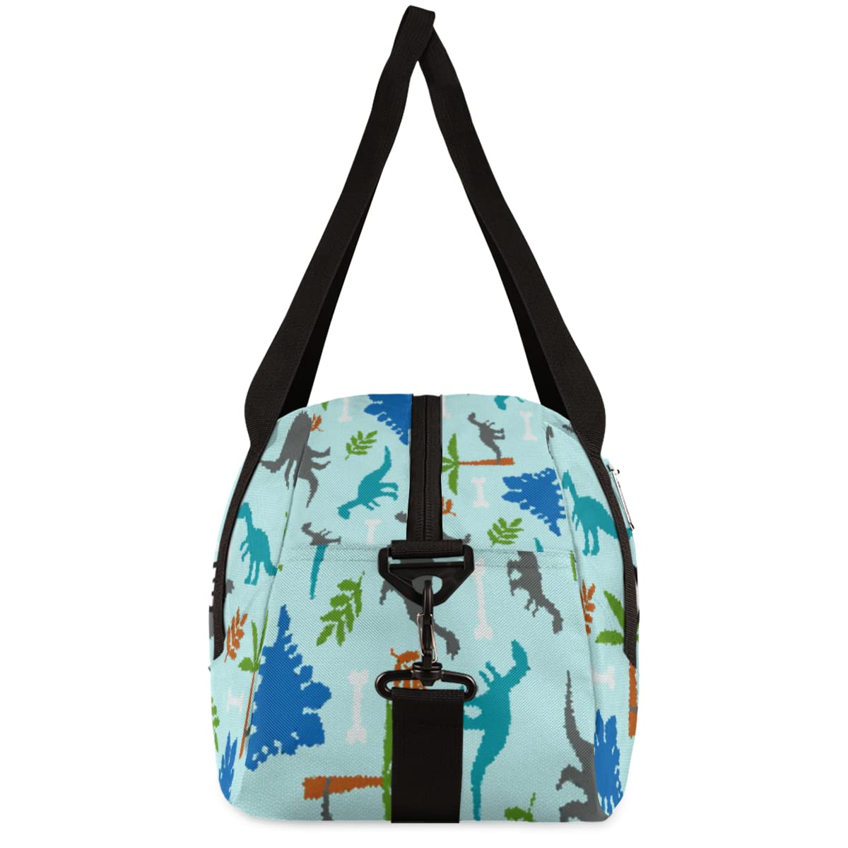 Personalized Dinosaur Kids Duffel Bag for Girls & Boys - Custom Dino Print Travel Overnight Bag for School, Gym, Dance, Ballet & Weekend Trips - Perfect for Sports Practice, Sleepovers & Travel Adventures