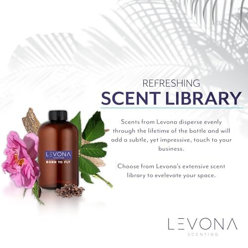 Levona Scent Waterless Diffuser - Essential Oil Aroma Smart Plug-in Air Freshener, Portable Diffuser Machine for Home, Office & Large Spaces up to 4000 sqft, LCD Display, HVAC Compatible with Cleaning Cloth - Perfect for Bedrooms, Living Rooms & Commercial Spaces (Arosa 1500, Scent Not Included)