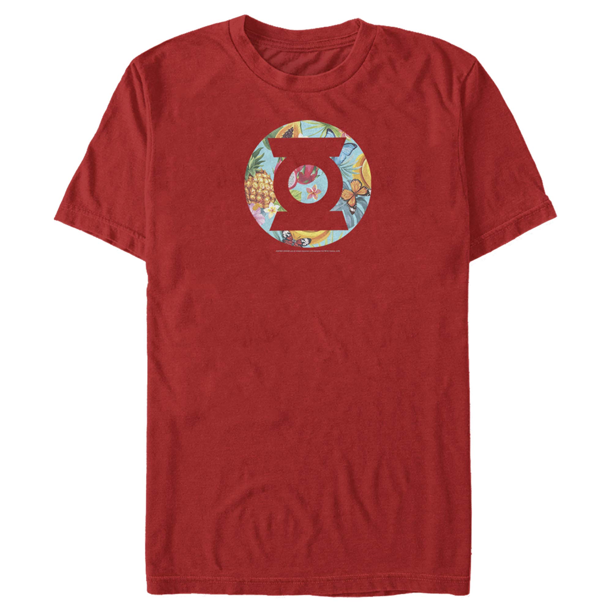 Justice League Dragon Fruit Logo Men's T-Shirt - Superhero Graphic Tee for Fans - Casual Wear & Cosplay Outfit