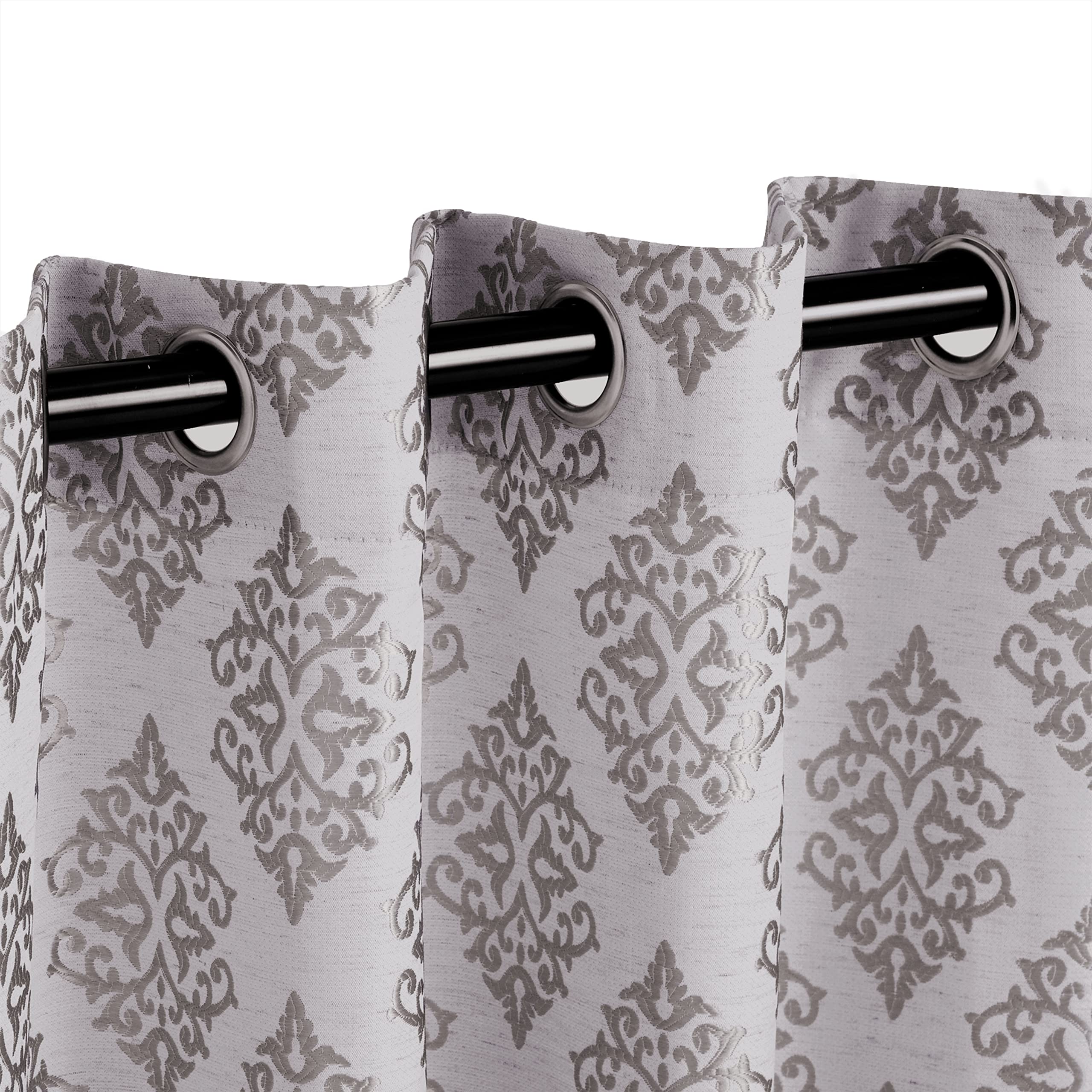 Premium Jacquard Embroidered Curtains Set of 2 - 52