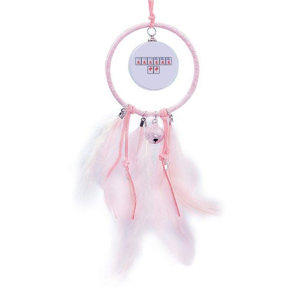 Premium YaoX Winning Suit Mahjong Tiles Dream Catcher with Small Bells - Elegant Bedroom Decor for Good Luck & Feng Shui | Perfect for Home, Office, or Gift Giving