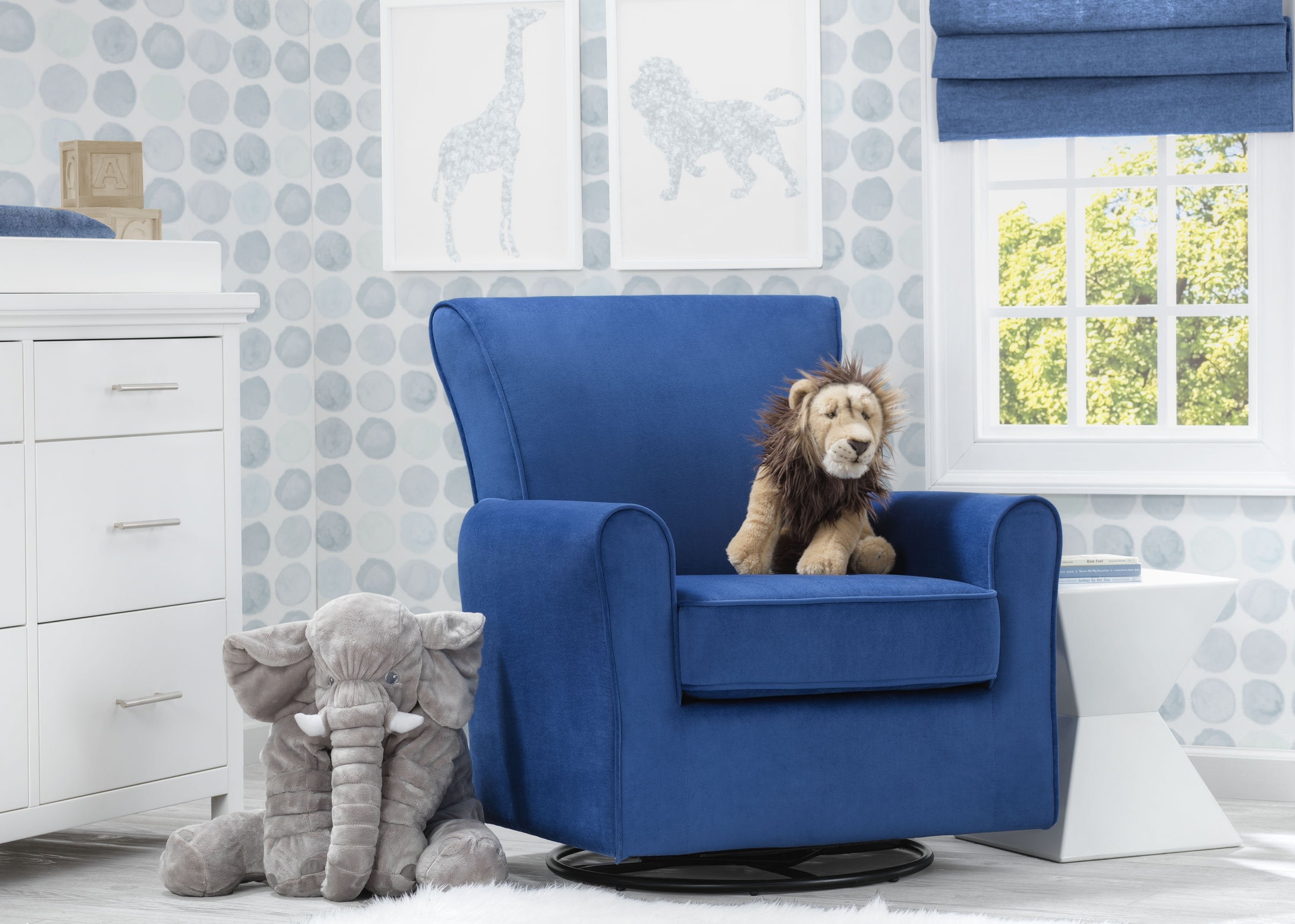 Elena Nursery Glider Swivel Rocker Chair - Comfortable Baby Rocking Chair for Breastfeeding & Nursery Room - Perfect for Nursing, Reading & Soothing Baby to Sleep