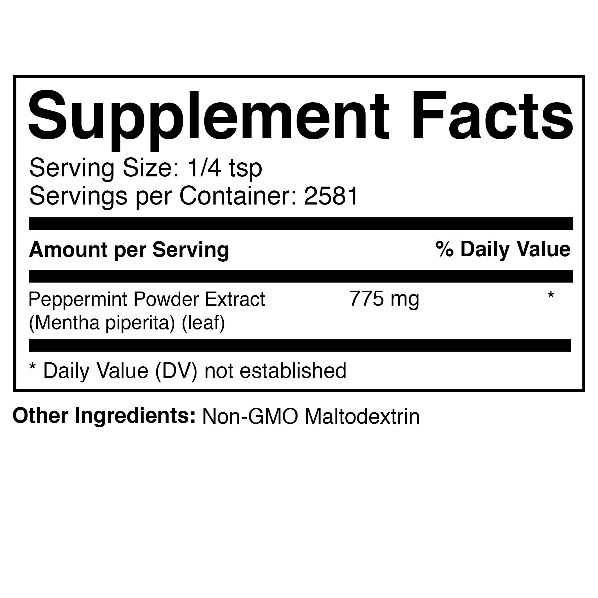Organic Peppermint Powder for Baking & Tea | Natural Digestive Support Supplement | Gluten-Free, Vegan, Non-GMO, Kosher Certified (2kg/4.4lb) | Perfect for Smoothies, Desserts & Aromatherapy