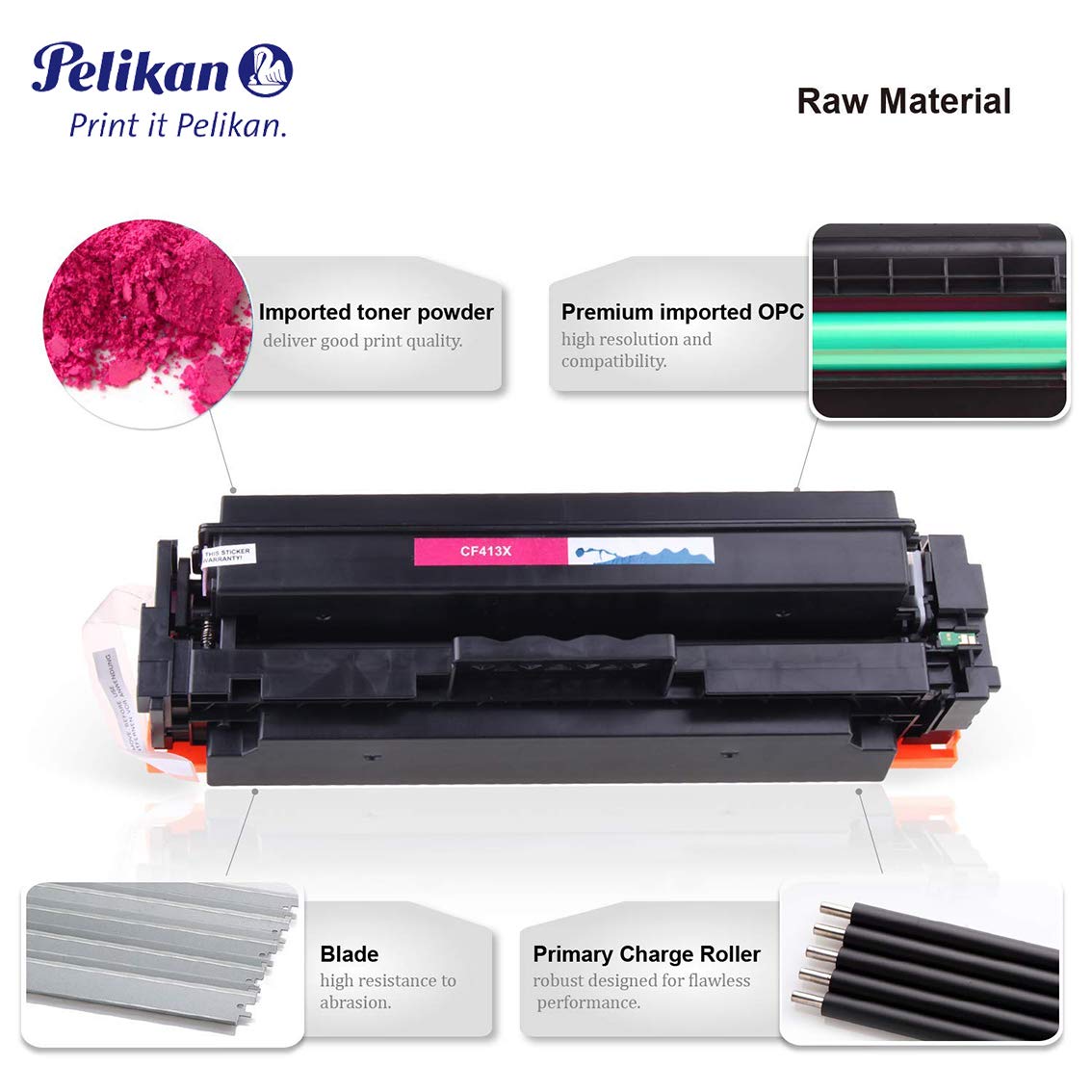 Pelikan 4284297 Magenta Toner Cartridge - Replacement for HP CF413X (Compatible with HP LaserJet Pro M452DN, M452DW, M452NW & MFP M477FDW, M477FDN, M477FNW, M377) - High-Yield Printing for Office & Home Use