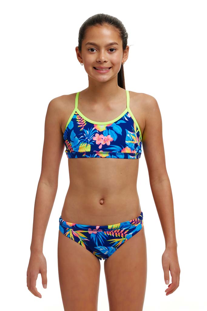 Girls Racerback Two Piece Swimsuit | Floral Print Bikini Set for Teens and Women | Perfect for Beach, Pool, and Summer Vacations