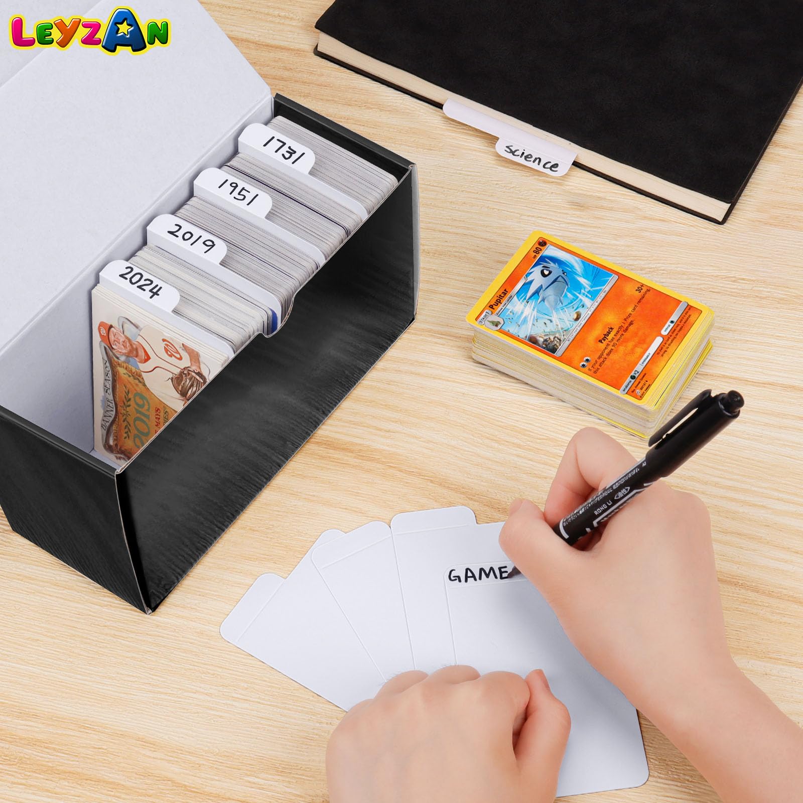 150PCS Trading Card Dividers - Premium Paper Organizer for Baseball, MTG, TCG & Sports Cards - Standard Vertical Dividers for Storage Boxes - Perfect for Card Game Tournaments & Collector Display