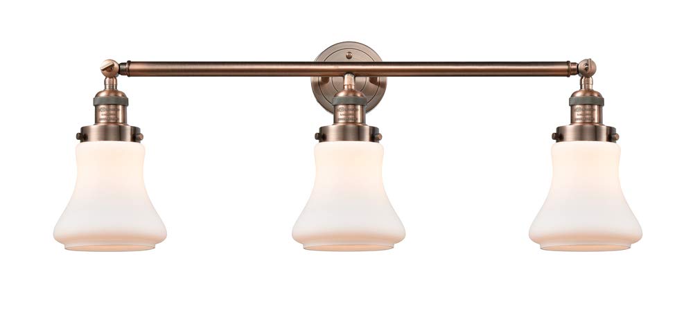 Innovations 205-AC-S-G191 3-Light Adjustable Bathroom Vanity Light Fixture in Antique Copper Finish - Perfect for Modern or Vintage Bathroom Decor, Spa-Like Ambiance