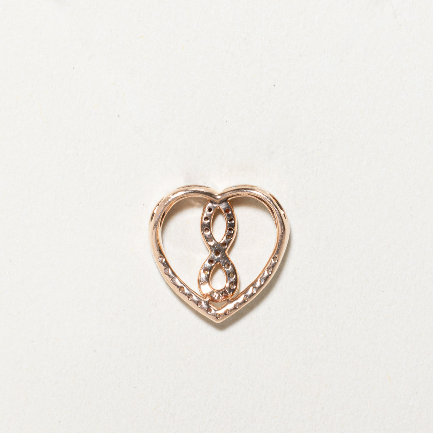 0.22ctw Diamond Open Infinity Heart Pendant Necklace for Women - Elegant Sterling Silver Jewelry Gift for Anniversary, Valentine's Day & Special Occasions