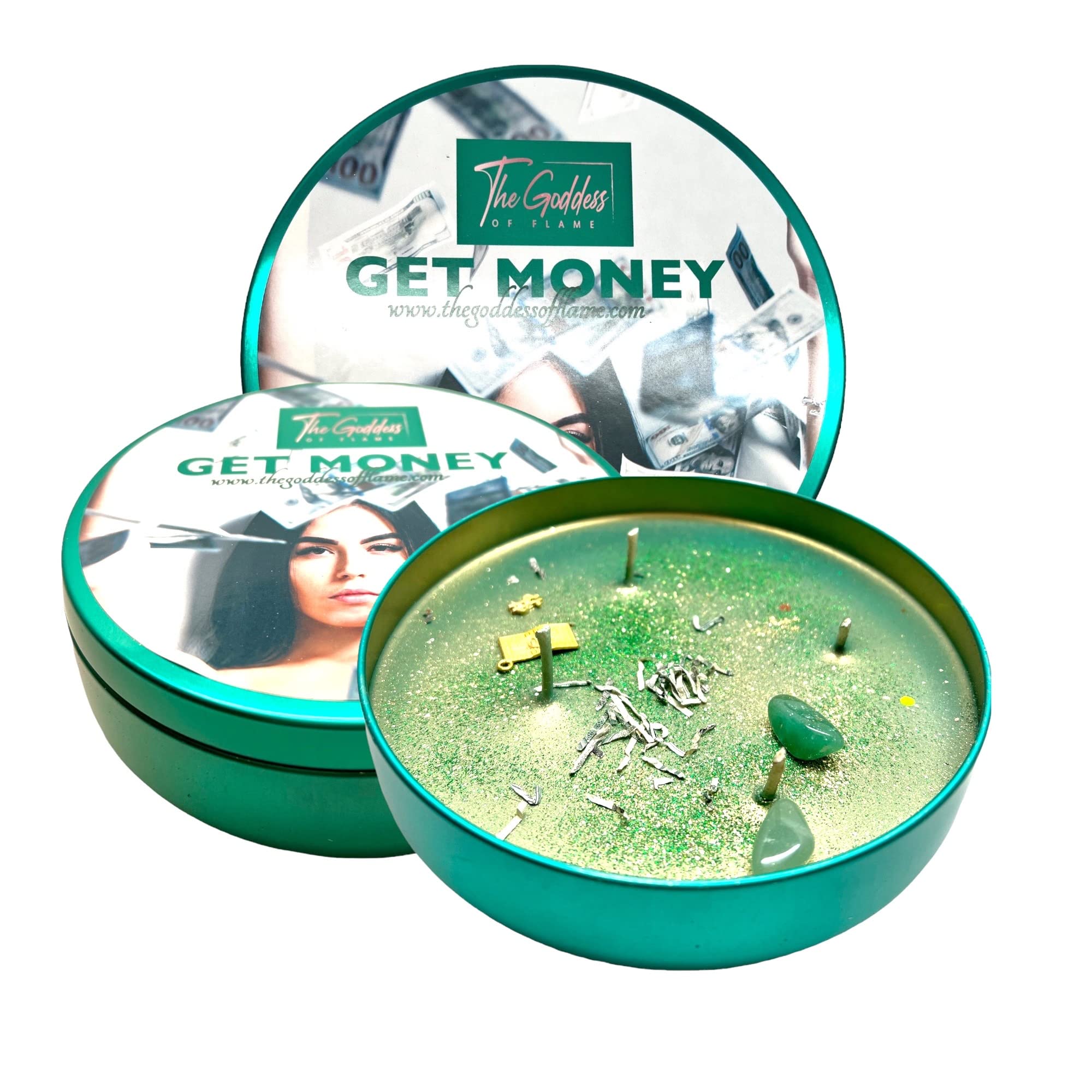 Green Money Spell Candle - 16oz Soy Wax Candle for Wealth, Prosperity & Abundance | Ritual Candle for Wiccan, Pagan & Hoodoo Practices | Home & Office Scented Candle for Financial Success & Manifestation | Perfect for Meditation, Altar Decor & Spiritual Cleansing