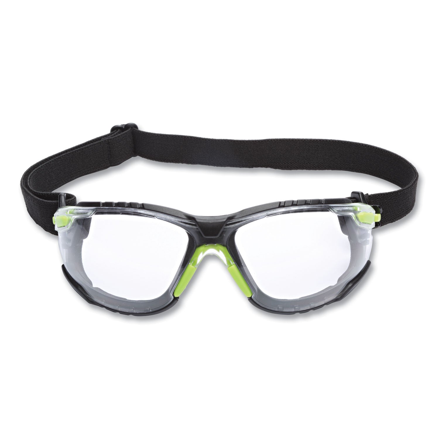 3M™ Solus 1000 Series Safety Glasses - Green Plastic Frame with Clear Polycarbonate Lens - ANSI Z87.1 Certified for Workplace, Construction, and DIY Eye Protection
