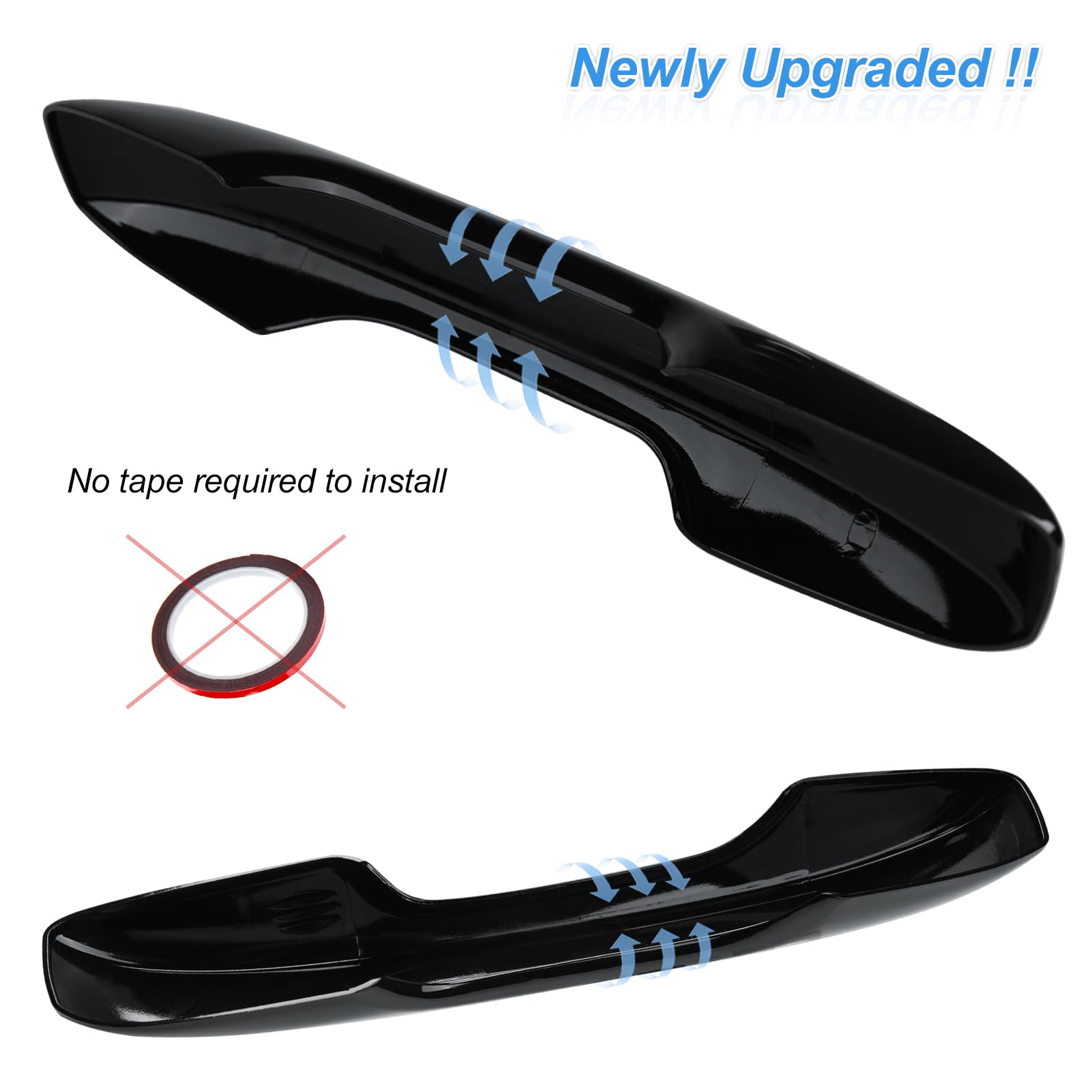 Glossy Black Car Exterior Door Handle Cover Trims Compatible with Honda Civic 2022-2025, Accord CR-V HR-V 2023-2025 | Durable Accessories for Enhanced Vehicle Style & Protection