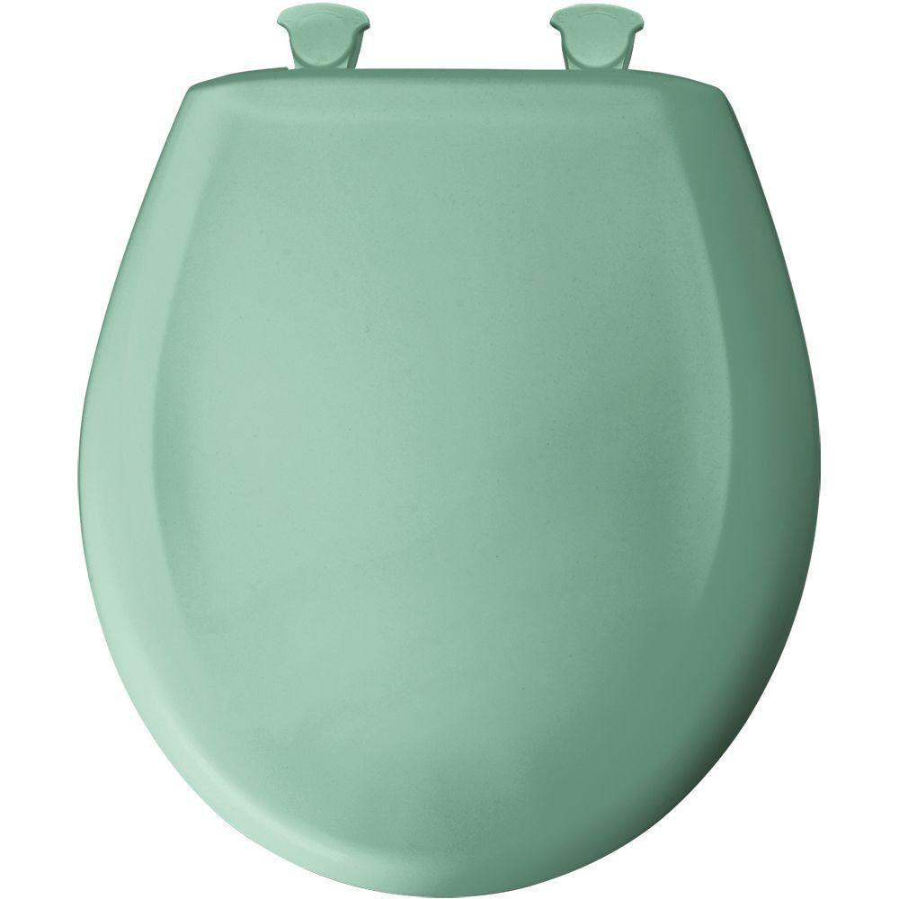 Bemis Round Closed Front Toilet Seat in Ming Green 529704 - Durable Bathroom Toilet Seat for Home, RV & Commercial Use - Easy Installation & Comfort Design