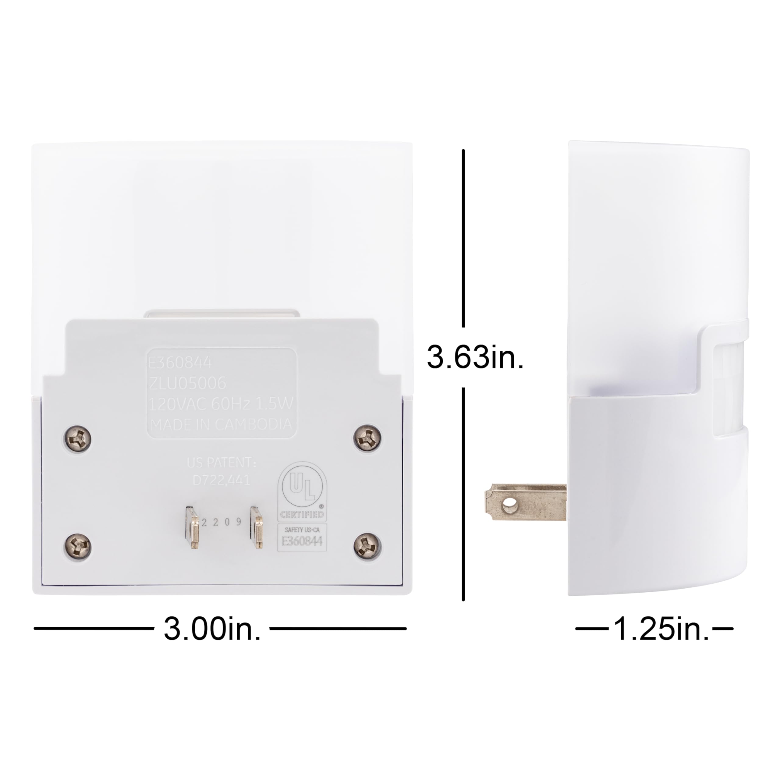 GE LED Motion Sensor Night Light - 40 Lumens Soft White Plug-in Wall Light, UL Certified Energy Efficient Nightlight for Bedroom, Bathroom, Kitchen & Hallway (White, 1 Pack) - Perfect for Safe Nighttime Navigation and Child Safety