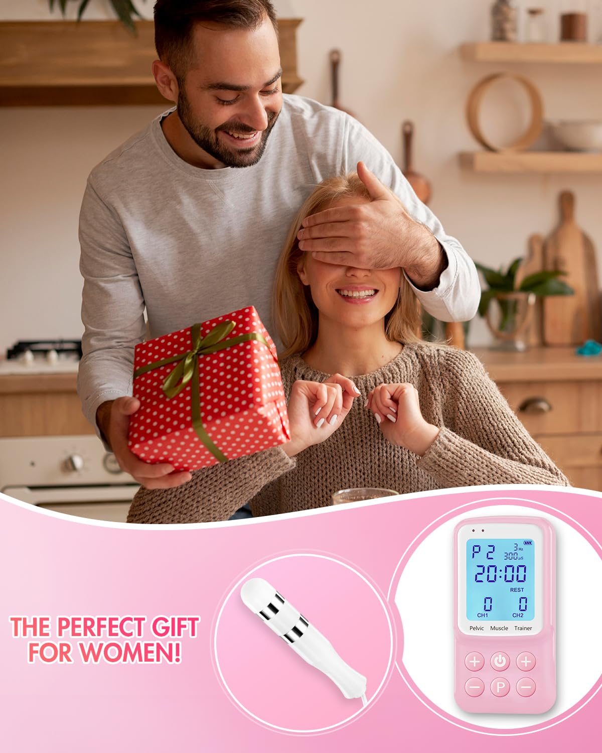 Premium Kegel Exerciser for Women - Automatic Pelvic Floor Muscle Trainer with Probe for Incontinence Treatment & Bladder Control - Ideal for Postpartum Recovery & Pelvic Strengthening at Home