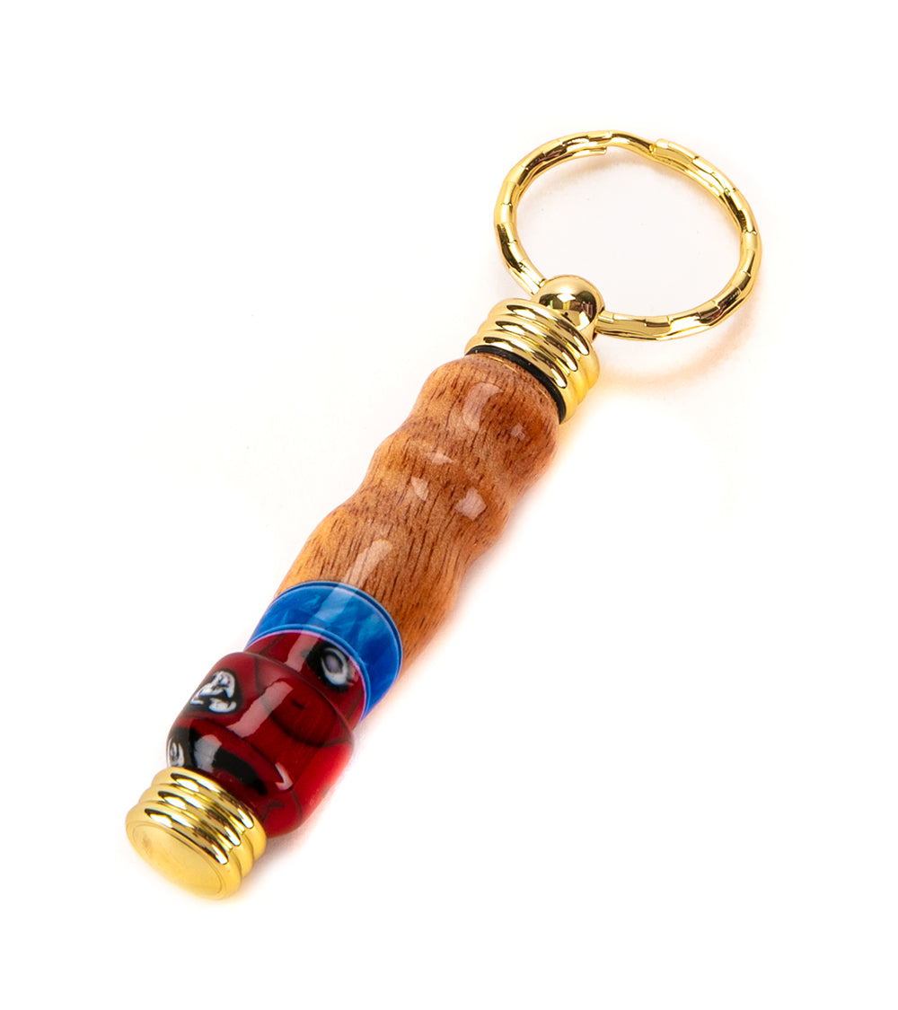 Premium Koa Wood Toothpick Holder Keychain - Handcrafted by Dale Dennison - Perfect for Travel, Camping & Daily Use (Multiple Color Options)