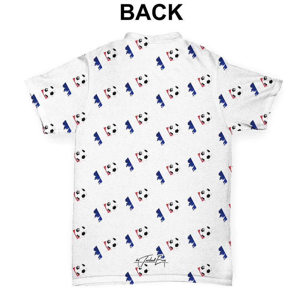 TWISTED ENVY Baby Boy Clothes - French Football Soccer Jersey with Flag & Paint Splash Design | Cute Outfit for Game Day, Birthday & Photo Shoots