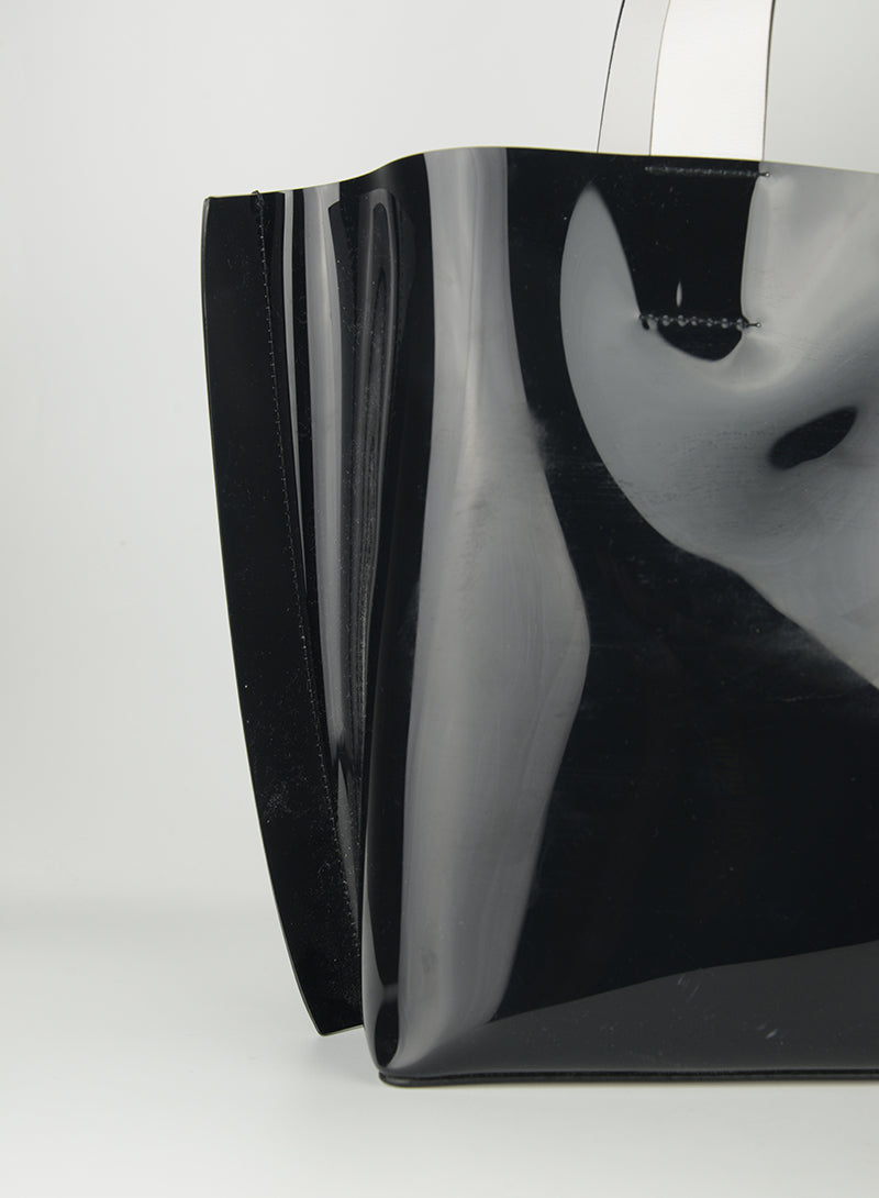 Valentino Black PVC Shopper Bag - Stylish & Durable Tote for Women | Perfect for Work, Travel & Everyday Use