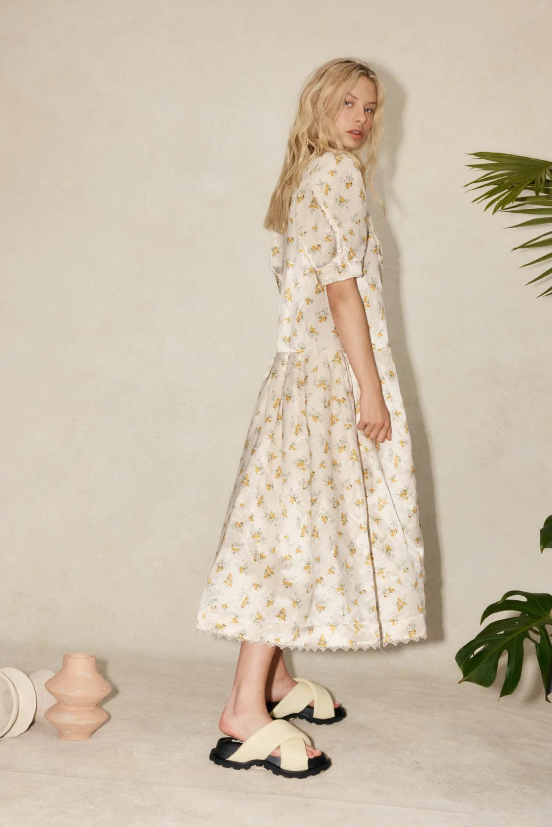Bea Midi Dress for Women - Elegant Floral Print Summer Dress - Perfect for Weddings, Parties & Casual Outings