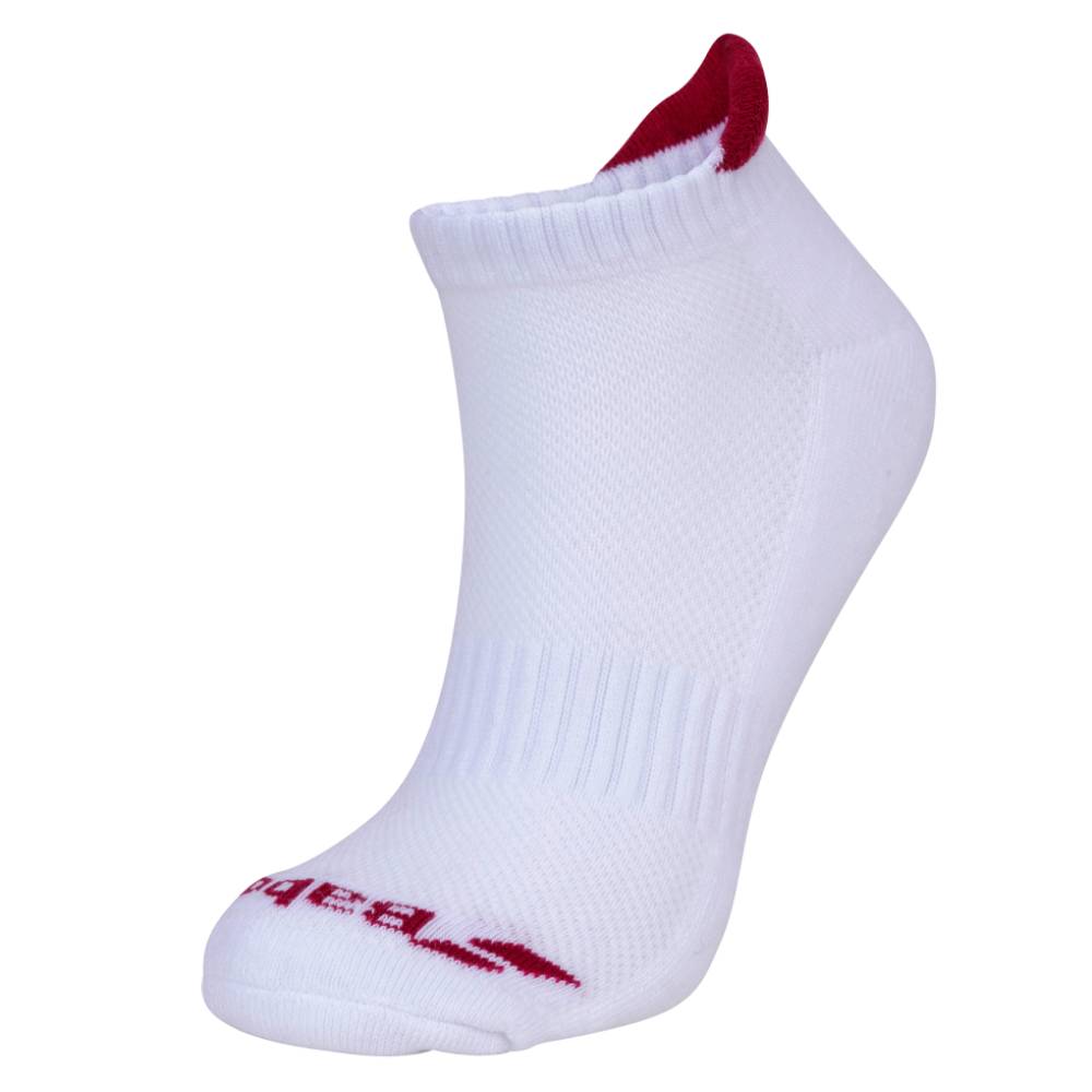Babolat Invisibl 1 Pair Tennis Socks - White/Red - Moisture Wicking & Breathable for Men & Women - Perfect for Sports, Running & Casual Wear